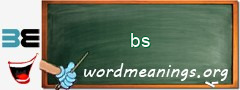 WordMeaning blackboard for bs